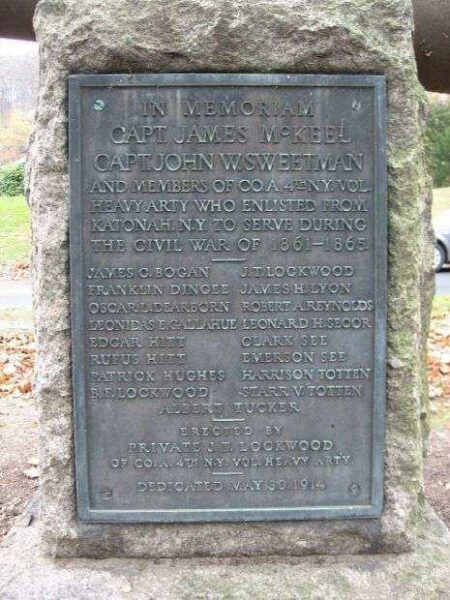 KATONAH CIVIL WAR MEMORIAL CANNON PLAQUE