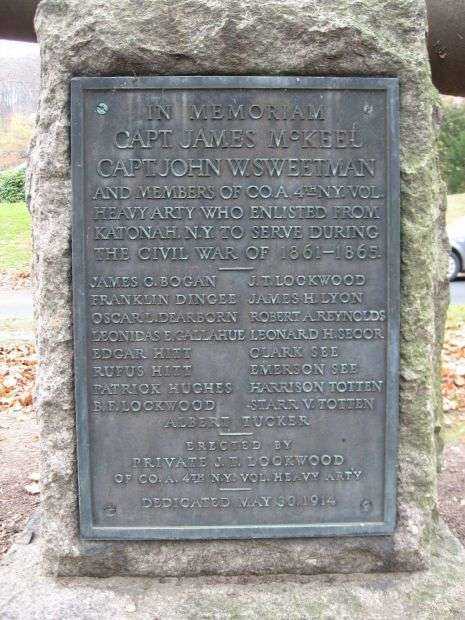 KATONAH CIVIL WAR MEMORIAL CANNON PLAQUE