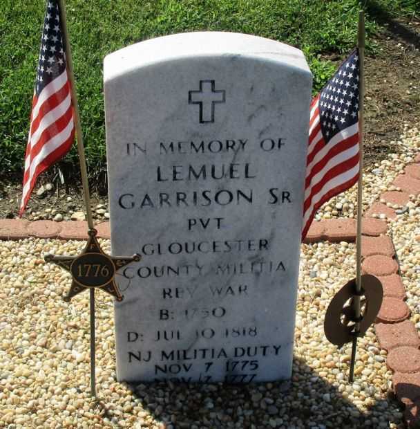 LEMUEL GARRISON SR REVOLUTIONARY WAR MEMORIAL CEMETERY STONB