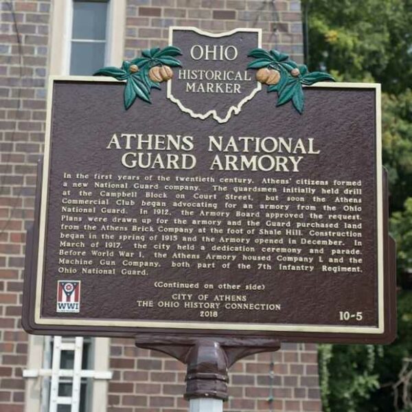 ATHENS NATIONAL GUARD ARMORY MEMORIAL MARKER FRONT