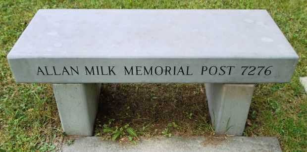 ALLAN MILK MEMORIAL POST 7276 MEMORIAL BENCH