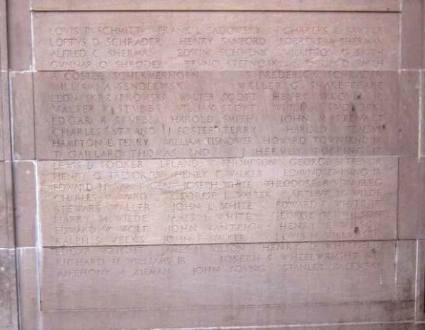 SOUTHAMPTON WORLD WAR I MEMORIAL HONOR ROLL STONE D