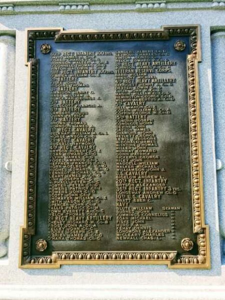 SOUTHBRIDGE CIVIL WAR MEMORIAL PLAQUE B