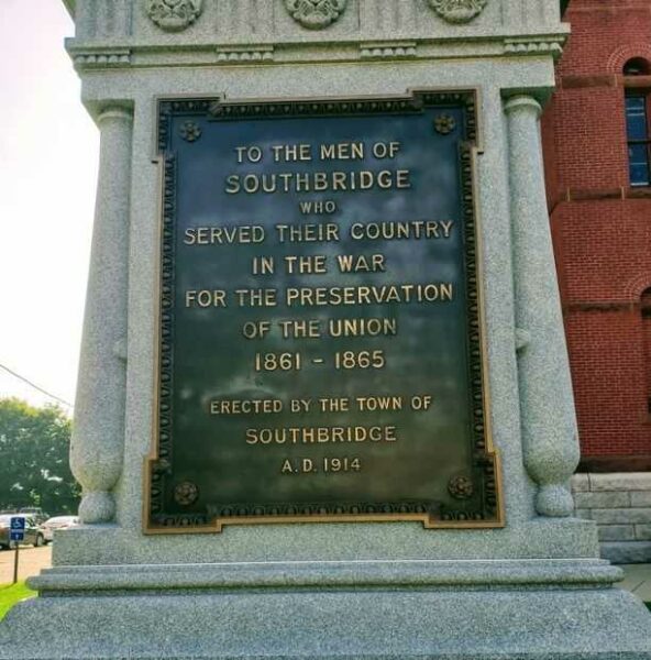 SOUTHBRIDGE CIVIL WAR MEMORIAL PLAQUE A