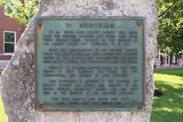 BULLITT COUNTY SUPREME SACRIFICE WAR MEMORIAL PLAQUE A