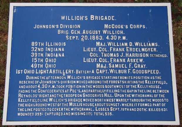 WILLICH’S BRIGADE WAR MEMORIAL PLAQUE IV