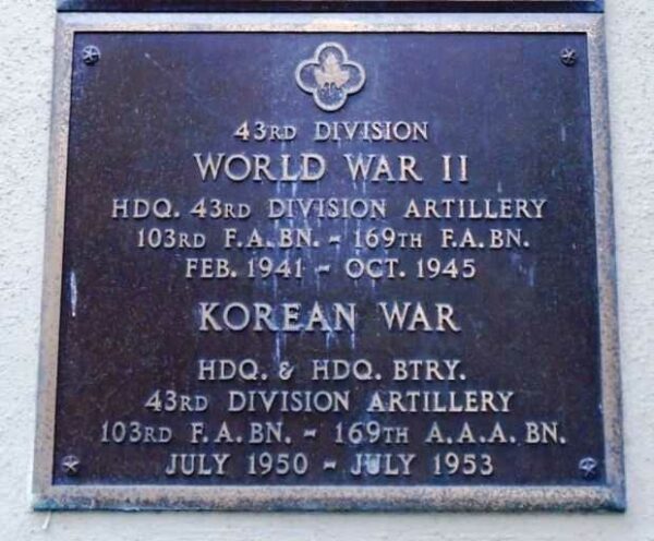 STATE ARSENAL WORLD WAR II AND KOREAN WAR MEMORIAL PLAQUE