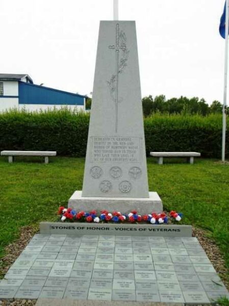 NORTHERN WAYNE VETERANS MEMORIAL DEDICATION STONE