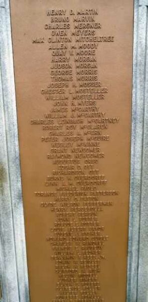 SEVENTH AND ELEVENTH WARDS WORLD WAR MEMORIAL  PLAQUE G