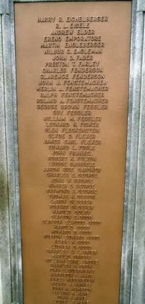 SEVENTH AND ELEVENTH WARDS WORLD WAR MEMORIAL  PLAQUE E