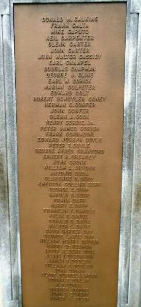 SEVENTH AND ELEVENTH WARDS WORLD WAR MEMORIAL  PLAQUE D