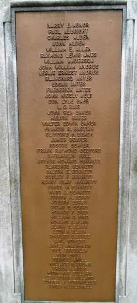 SEVENTH AND ELEVENTH WARDS WORLD WAR MEMORIAL  PLAQUE C