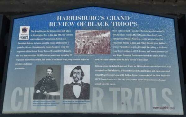 HARRISBURG’S GRAND REVIEW OF BLACK TROOPS MEMORIAL PLAQUE