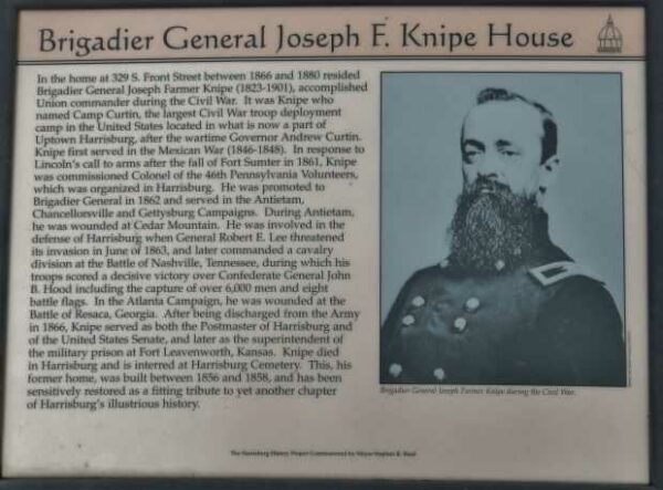 BRIGADIER GENERAL JOSEPH F. KNIPE HOUSE MEMORIAL PLAQUE
