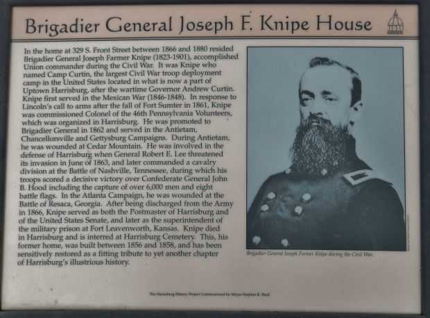 BRIGADIER GENERAL JOSEPH F. KNIPE HOUSE MEMORIAL PLAQUE