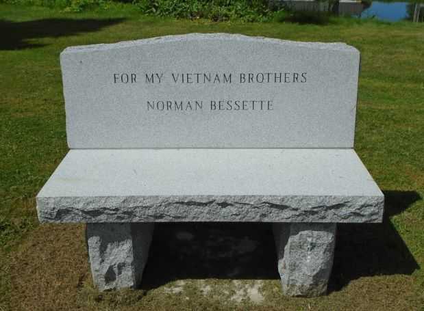 FOR MY VIETNAM BROTHERS WAR MEMORIAL BENCH
