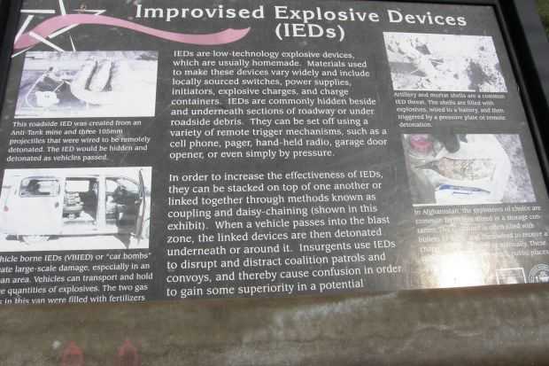 IMPROVISED EXPLOSIVE DEVICES (IEDS) MEMORIAL PLAQUE