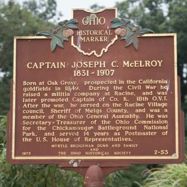 CAPTAIN JOSEPH C. MCELROY WAR MEMORIAL MARKER