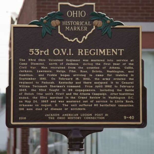 53RD O.V.I. REGIMENT WAR MEMORIAL MARKER