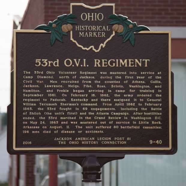 53RD O.V.I. REGIMENT WAR MEMORIAL MARKER