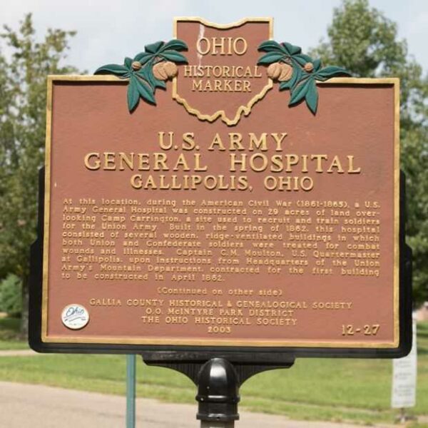 U.S. ARMY GENERAL HOSPITAL WAR MEMORIAL MARKER FRONT