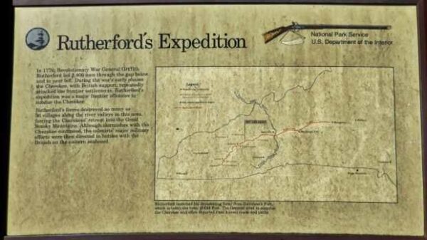 RUTHERFORD’S EXPEDITION REVOLUTIONARY WAR MEMORIAL PLAQUE