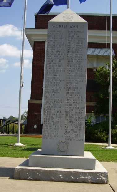 CHEROKEE COUNTY WAR VETERANS MEMORIAL HONOR ROLL STONE B