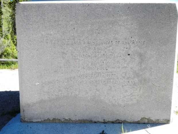 BIG HOLE NATIONAL BATTLEFIELD MEMORIAL STONE B