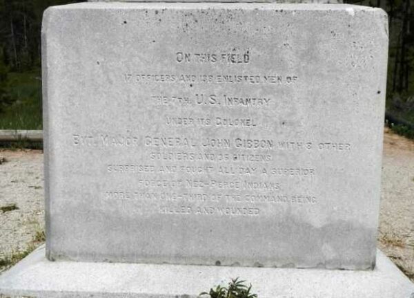 BIG HOLE NATIONAL BATTLEFIELD MEMORIAL STONE A