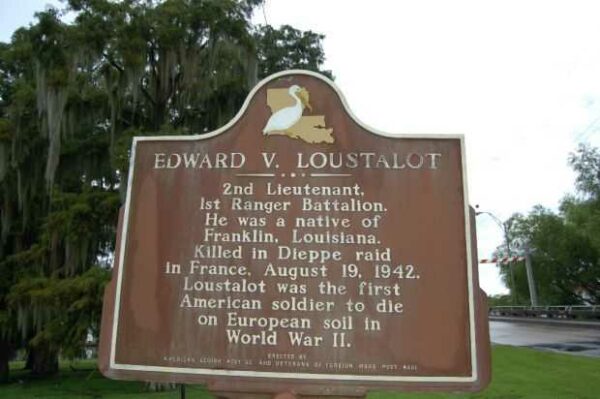 EDWARD V. LOUSTALOT WAR MEMORIAL MARKER