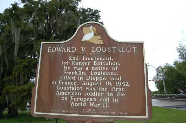 EDWARD V. LOUSTALOT WAR MEMORIAL MARKER