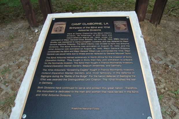 CAMP CALIBORNE, LA WAR MEMORIAL PLAQUE
