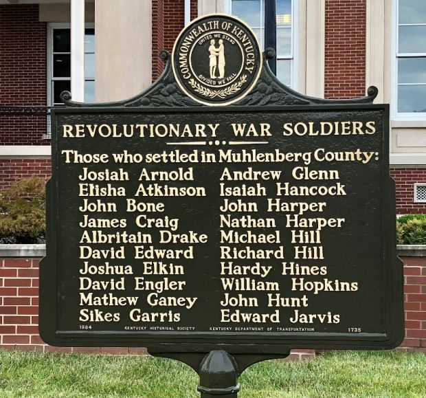 REVOLUTIONARY WAR SOLDIERS MEMORIAL MARKER FRONT