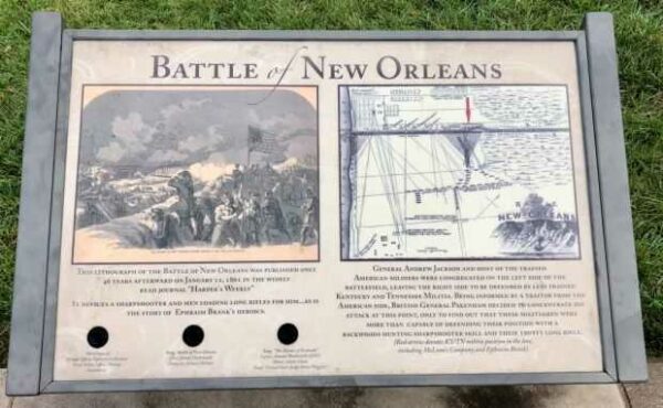 BATTLE OF NEW ORLEANS WAR MEMORIAL PANEL