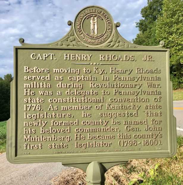 CAPT. HENRY RHOADS, JR. WAR MEMORIAL MARKER BACK