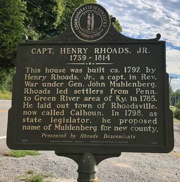 CAPT. HENRY RHOADS, JR. WAR MEMORIAL MARKER FRONT