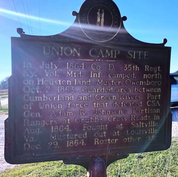 UNION CAMP SITE WAR MEMORIAL MARKER