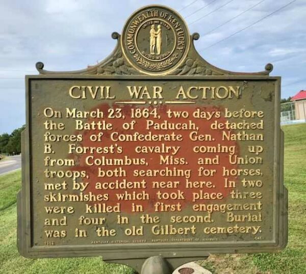 CIVIL WAR ACTION AT BENTON MEMORIAL MARKER