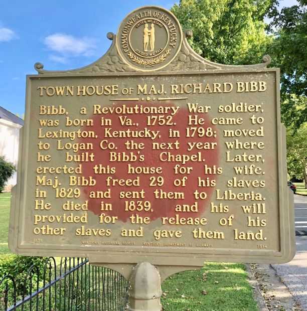 TOWNHOUSE OF MAJ. RICHARD BIBB MEMORIAL MARKER