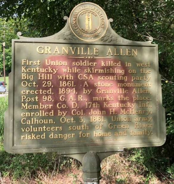 GRANVILLE ALLEN WAR MEMORIAL MARKER