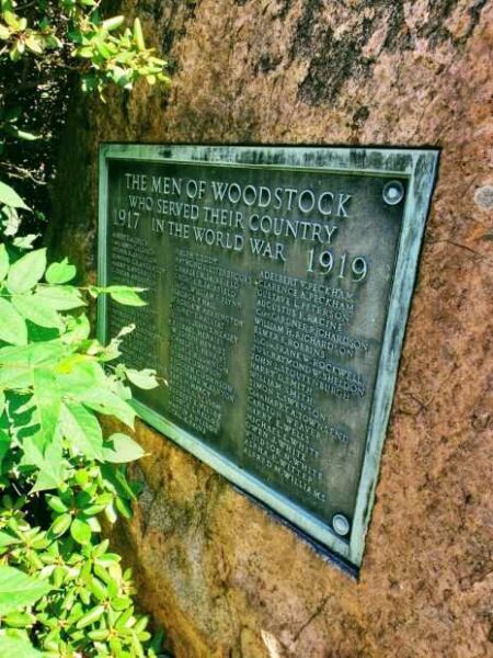WOODSTOCK WAR VETERANS MEMORIAL PLAQUE B