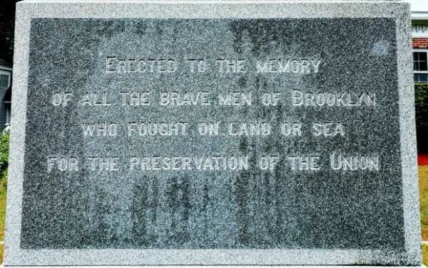 BROOKLYN, CT. CIVIL WAR MEMORIAL DEDICATION STONE