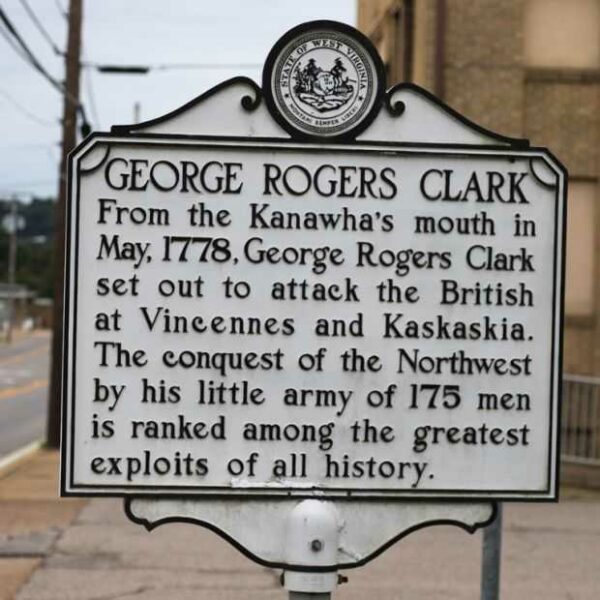 GEORGE ROGERS CLARK REVOLUTIONARY WAR MEMORIAL MARKER