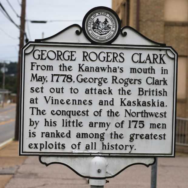 GEORGE ROGERS CLARK REVOLUTIONARY WAR MEMORIAL MARKER