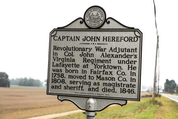 CAPTAIN JOHN HEREFORD REVOLUTIONARY WAR MEMORIAL MARKER