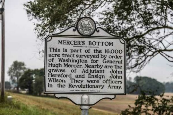 MERCER’S BOTTOM REVOLUTIONARY WAR MEMORIAL MARKER