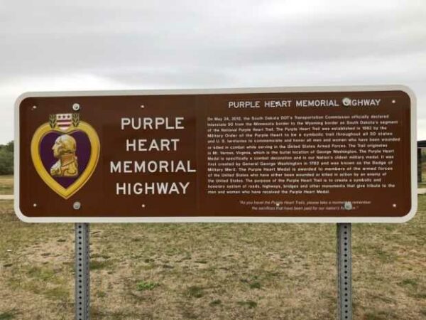 PURPLE HEART MEMORIAL HIGHWAY WASTA, SD