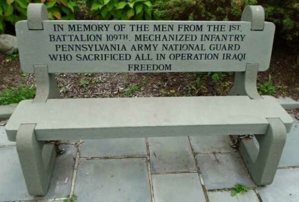 1ST BATTALION 109TH MECHANIZED INFANTRY WAR MEMORIAL BENCH