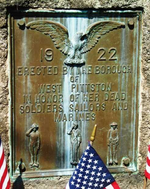 WEST PITTSTON WORLD WAR MEMORIAL PLAQUE