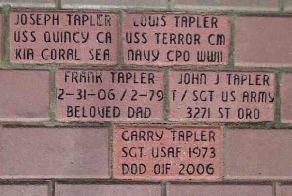WHITEHALL ALL WHO SERVED MEMORIAL BRICKS A